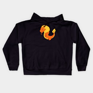 Orange Chinese Dragon Kids Hoodie